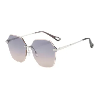 JEANSWEST Metal Irregular Shape Sunglasses Unisex