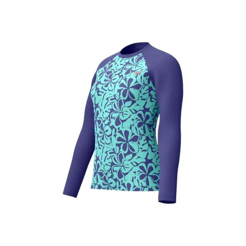 Speedo Raglan Sleeve T Shirt Women's Blue-3