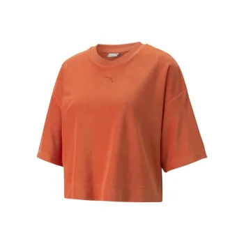 PUMA CLASSICS Toweling Tee T Shirt Women's Orange