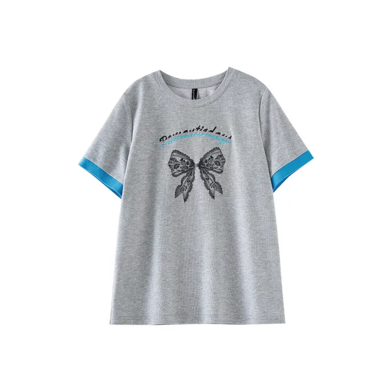 OUNIXUE T Shirts Women's Gray-0