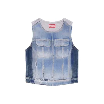 DIESEL De Benedicta S Denim Top 'Blue'