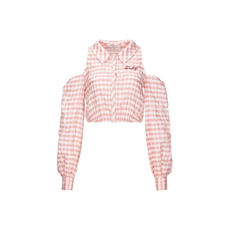 Girly Fancy Club Crop Tops Women's Pink-0