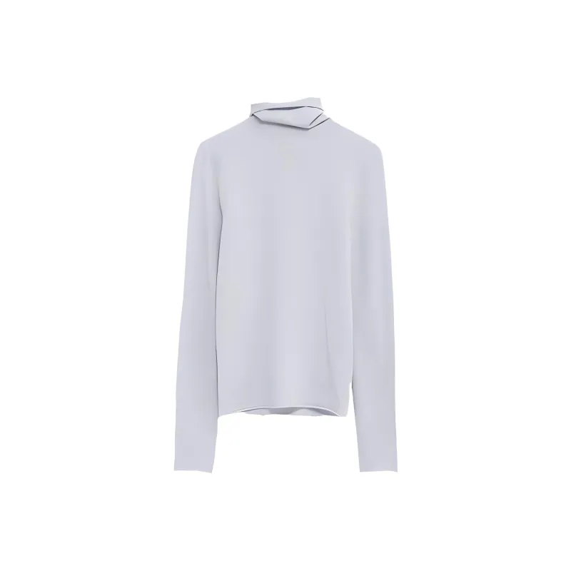 Acne Studios Turtleneck Sweater In Lightweight Jersey Ice Blue Aqh-0
