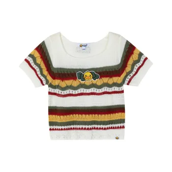 B.Duck T Shirt Women's Green Stripes