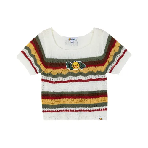 B.Duck T Shirt Women's Green Stripes