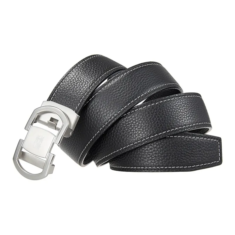 Mulinsen Cow Leather Belts Men's Width 3.5CM-2