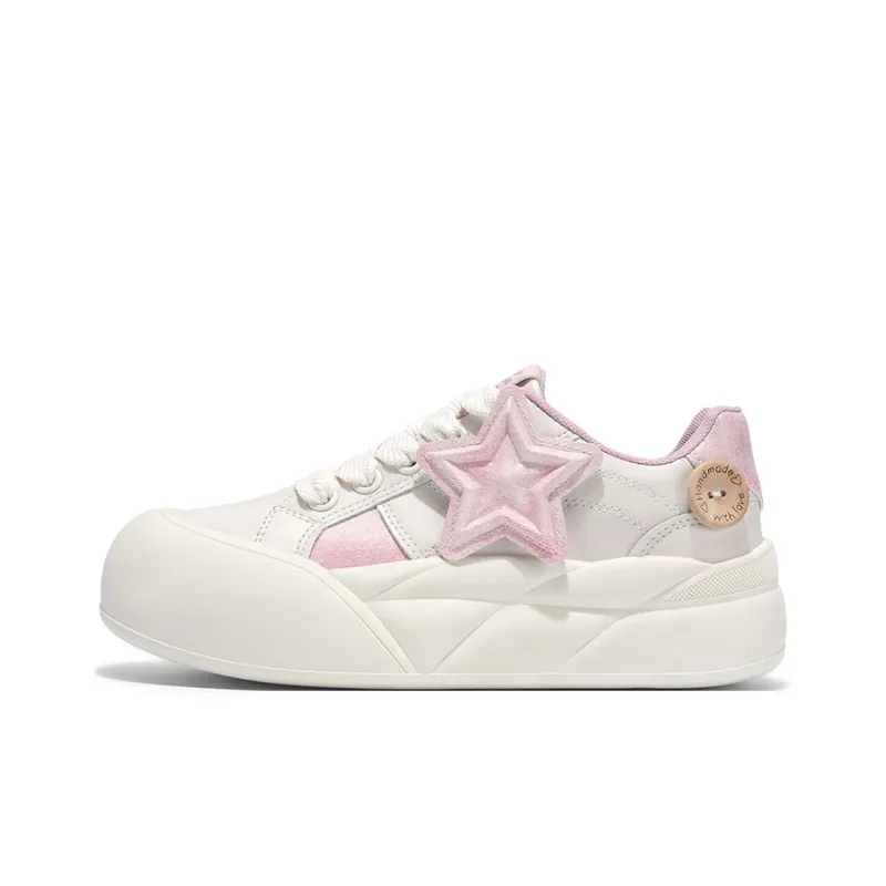 VAEL Lotus Pond At Night Low Top Skateboard Shoes Women's-6