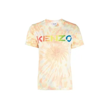 KENZO Logo print Tie dye T shirt