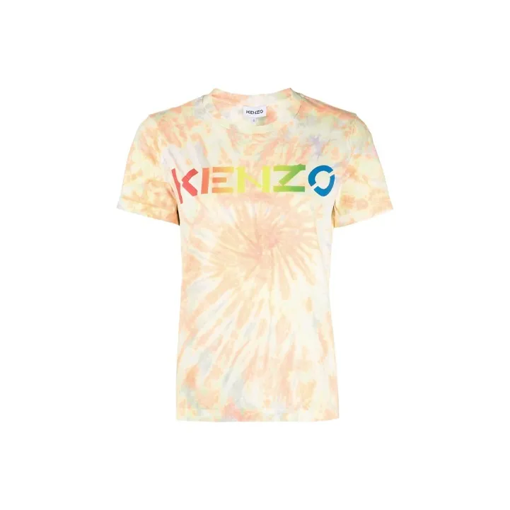 KENZO Logo print Tie dye T shirt-0