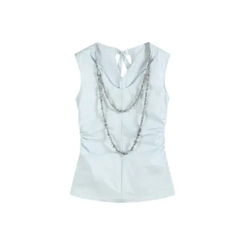 HDFULERN Tank Tops Women's Aqua Blue