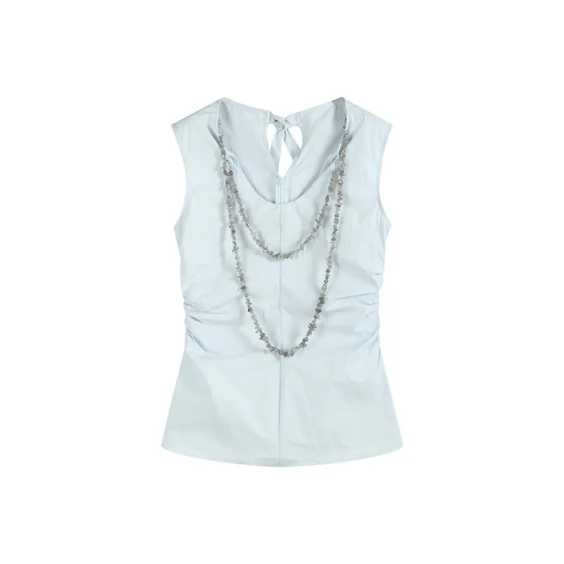 HDFULERN Tank Tops Women's Aqua Blue-0