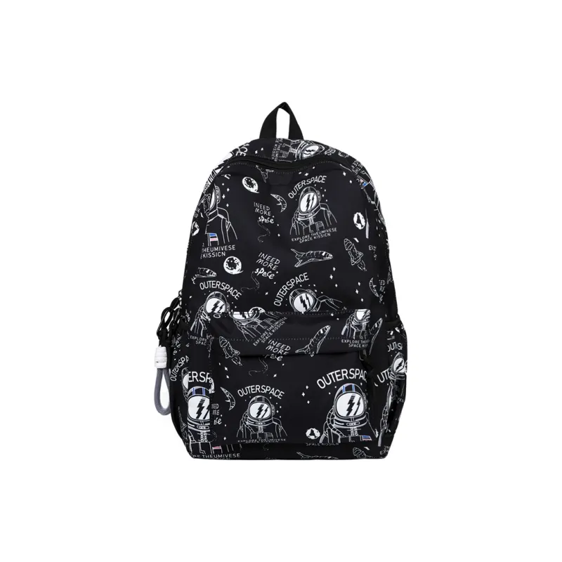 SUN EARTH &U Nylon Backpack Unisex White/Black-3