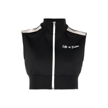 PALM ANGELS Crop Tops Women's Black