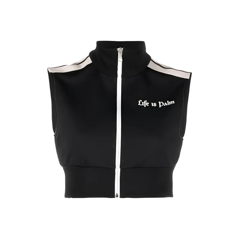 PALM ANGELS Crop Tops Women's Black-0