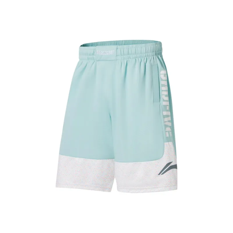 LiNing Badfive Shorts Men's Lake Gray Blue-0