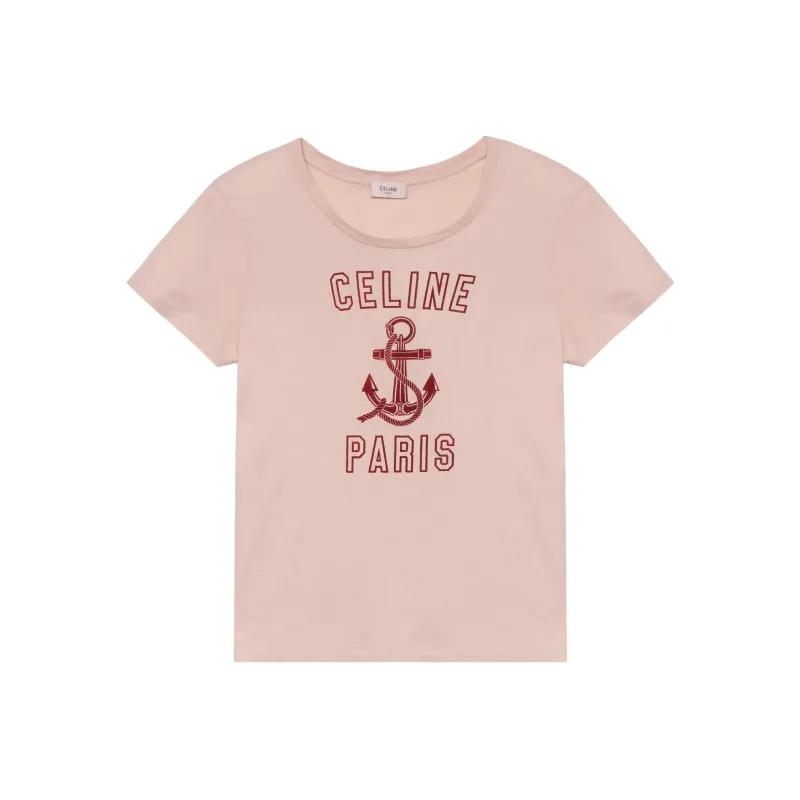 CELINE T Shirt Women's Light Pink-0