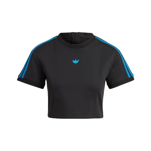 Adidas Originals BLUE VERSION CROP TEE Crop Tops Women's Black