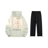 Set (Apricot Top+Black Pants)
