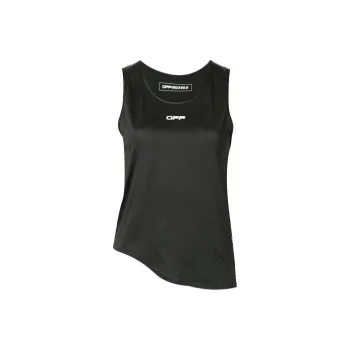 OFF WHITE Logo Print Sleeveless Performance Top Black