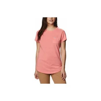 Columbia Cades T Shirts Women's Canvas Red