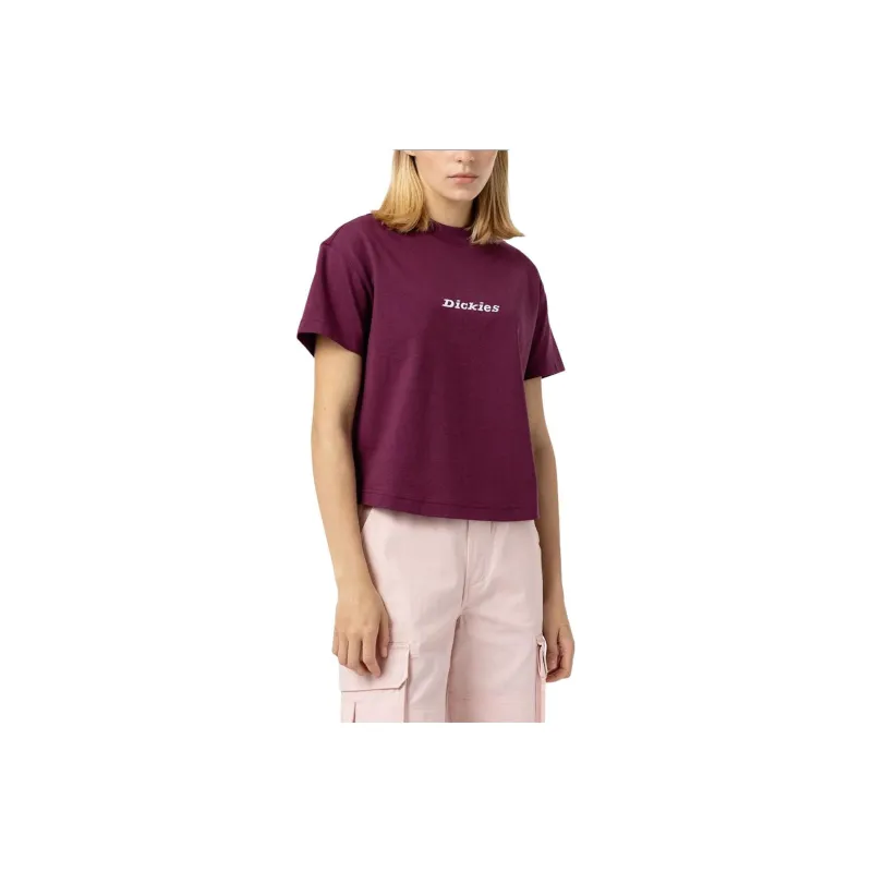 Dickies T-Shirts Women's Burgundy-0