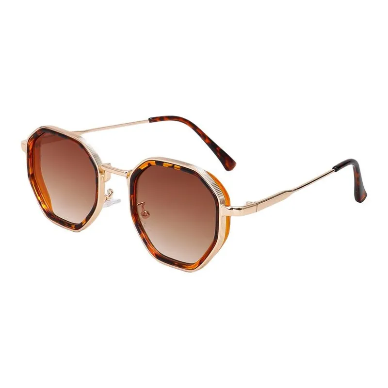 JEANSWEST PC Metal Irregular Shape Sunglasses Unisex-4