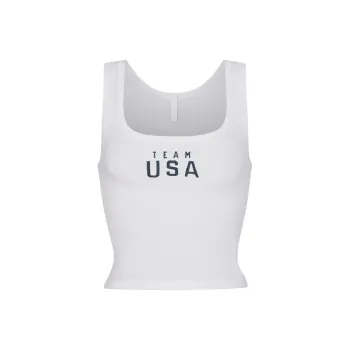 Skims Paralympic Capsule Rib Scoop Tank White