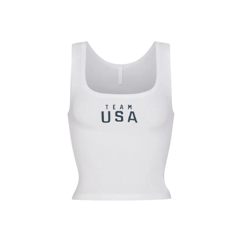 Skims Paralympic Capsule Rib Scoop Tank White-0