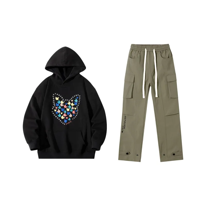 Hepburn Cat Sweatshirt Sets Unisex-22