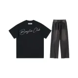 Clothing Sets[Black Short-Sleeved Shirt+Black Jeans]