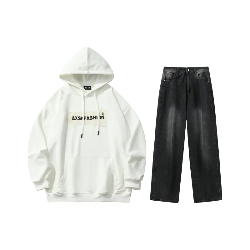 A.X.S.K Sweatshirt Sets Unisex-57