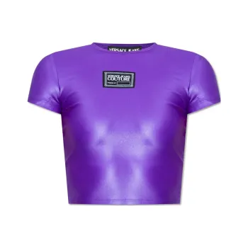 VERSACE JEANS COUTURE Logo patch Cropped T shirt