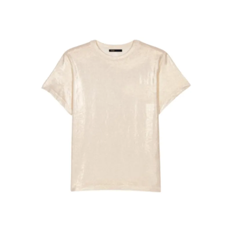 Maje Lamé effect T shirt-0