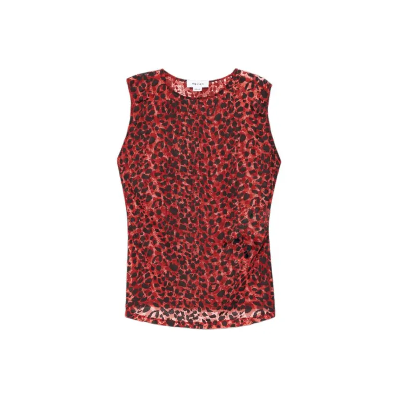 Alexander McQueen Leopard Printed Sleeveless Top-0