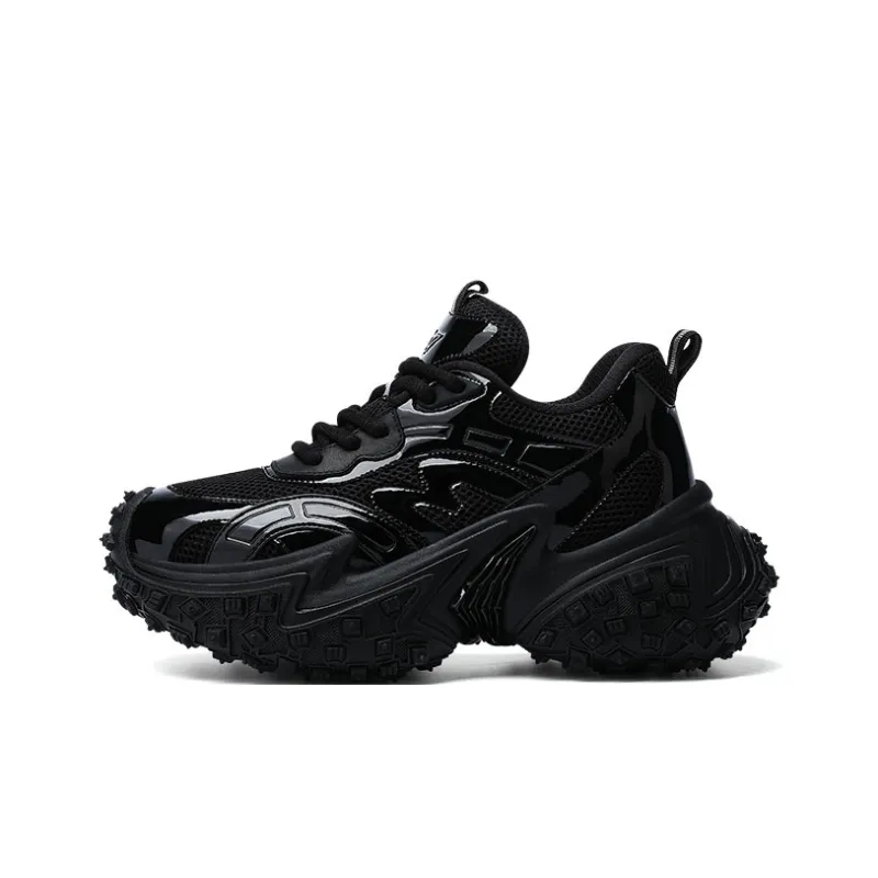 U7 Low Top Chunky Sneakers Men's Black-0