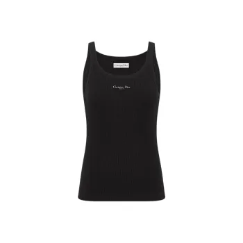 DIOR SS25 Spring Summer Ready to Wear Collection Tank Top Women's Black