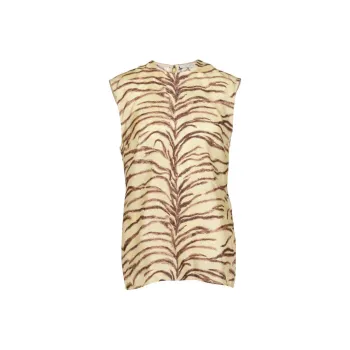 Stella McCartney Tiger print Silk Top