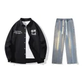Set (Black Shirt+Vintage Blue Jeans)
