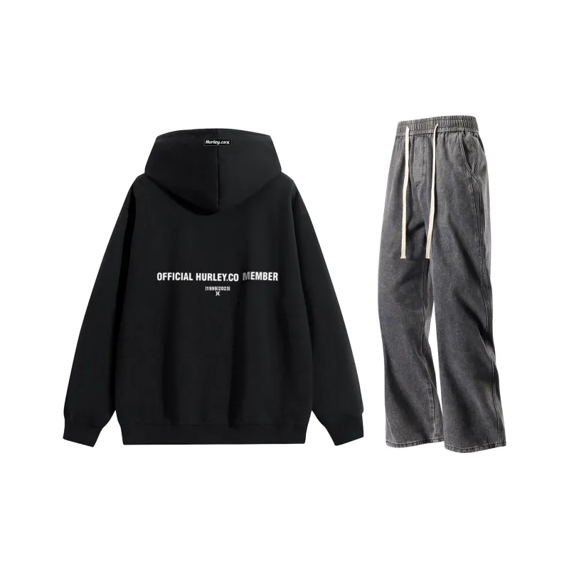 Hurley Sweatshirt Sets Unisex-14