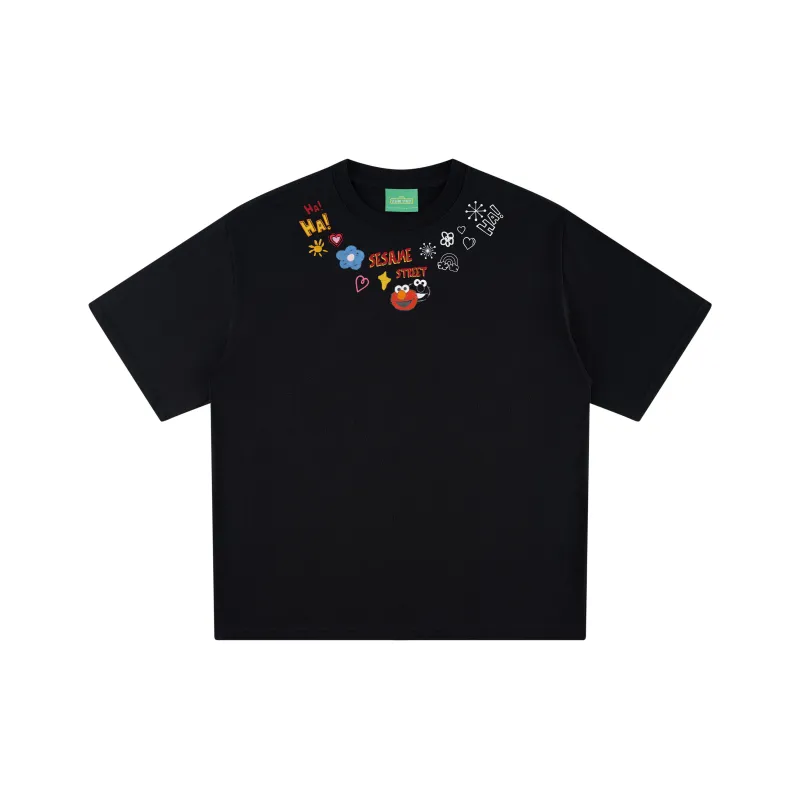 SESAME STREET [ELMO Collection] Short Sleeved T Shirts Unisex-0