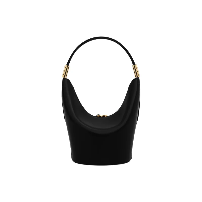 Alaia Goatskin Handbag, Shoulder Bag Small Size Women's Black-2