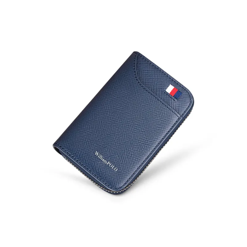 WilliamPOLO Cow Leather Multifunction Accordion Wallet Driver's License Card Holder Unisex Multicolor-5