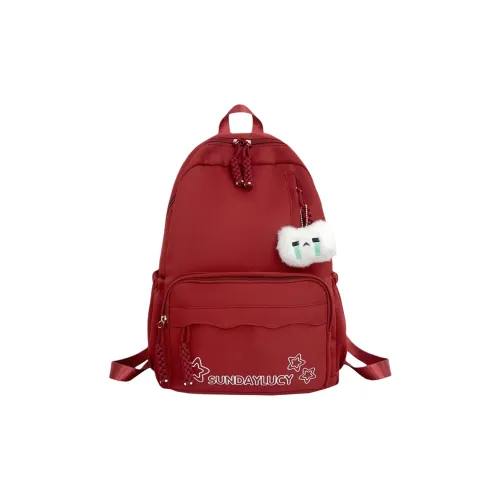 URBAN FOREST Composite Cloth Backpack Unisex Red/Yellow/Green/Blue/Pink/Black