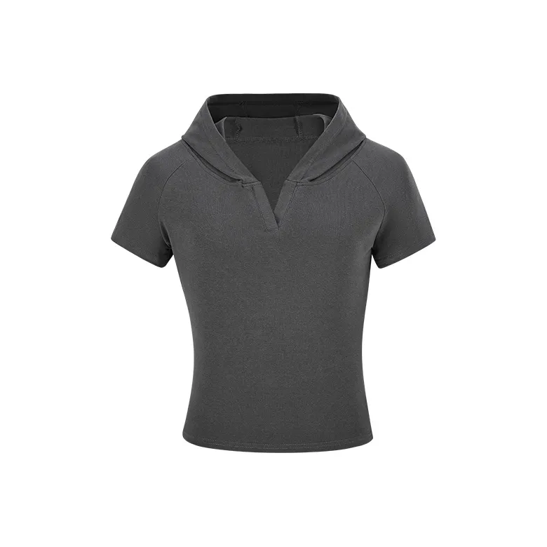 PAIN OR PLEASURE Short Sleeved T Shirts Women's American Gray-0