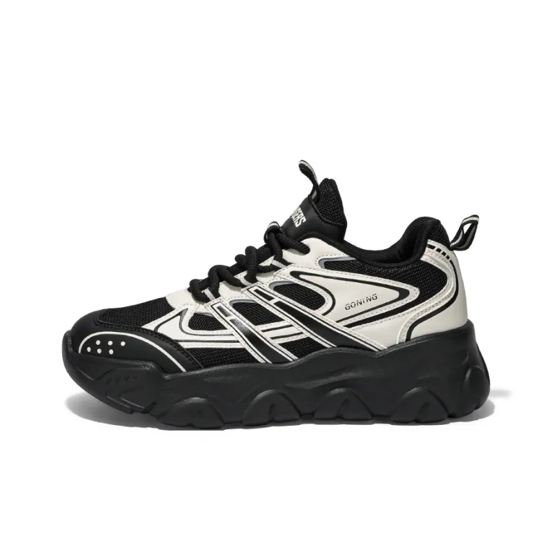 OFFER AITR Cushioning Slip Resistant Height Increasing Low Top Chunky Sneakers Men's-0