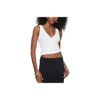 PRINCESS POLLY TRUTH TOP Tank Tops Women's WHITE/White