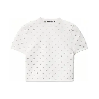 Alexander Wang Crystal logo Cropped Top