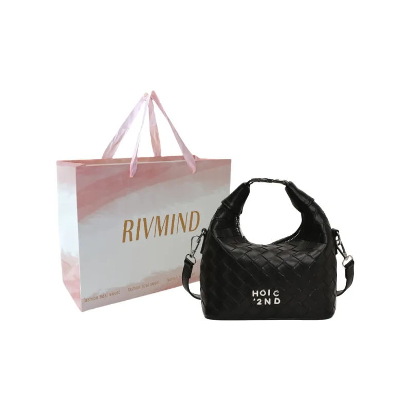 RIVMIND PU Crossbody One Shoulder Handbag Women's White/Pink/Silver/Green/Brown/Black-29