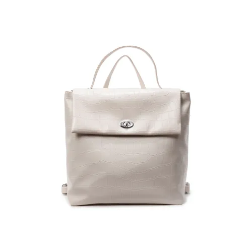 Single Warehouse PU Backpack Regular Women's Ecru/Pink/Blue/Black
