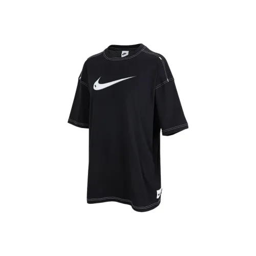 Nike SS22 Sportswear Swoosh Women's Short Sleeve Top Black